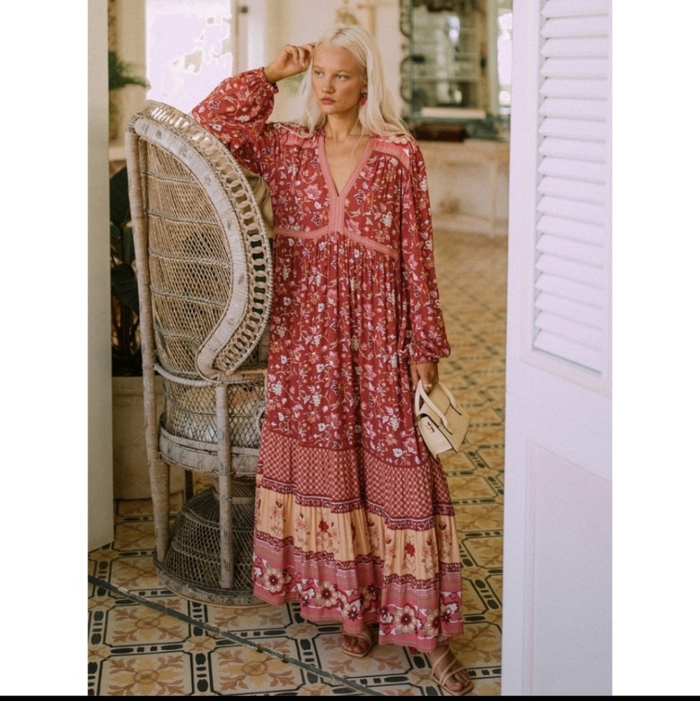 Spell portobello wine gown NWT